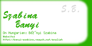 szabina banyi business card